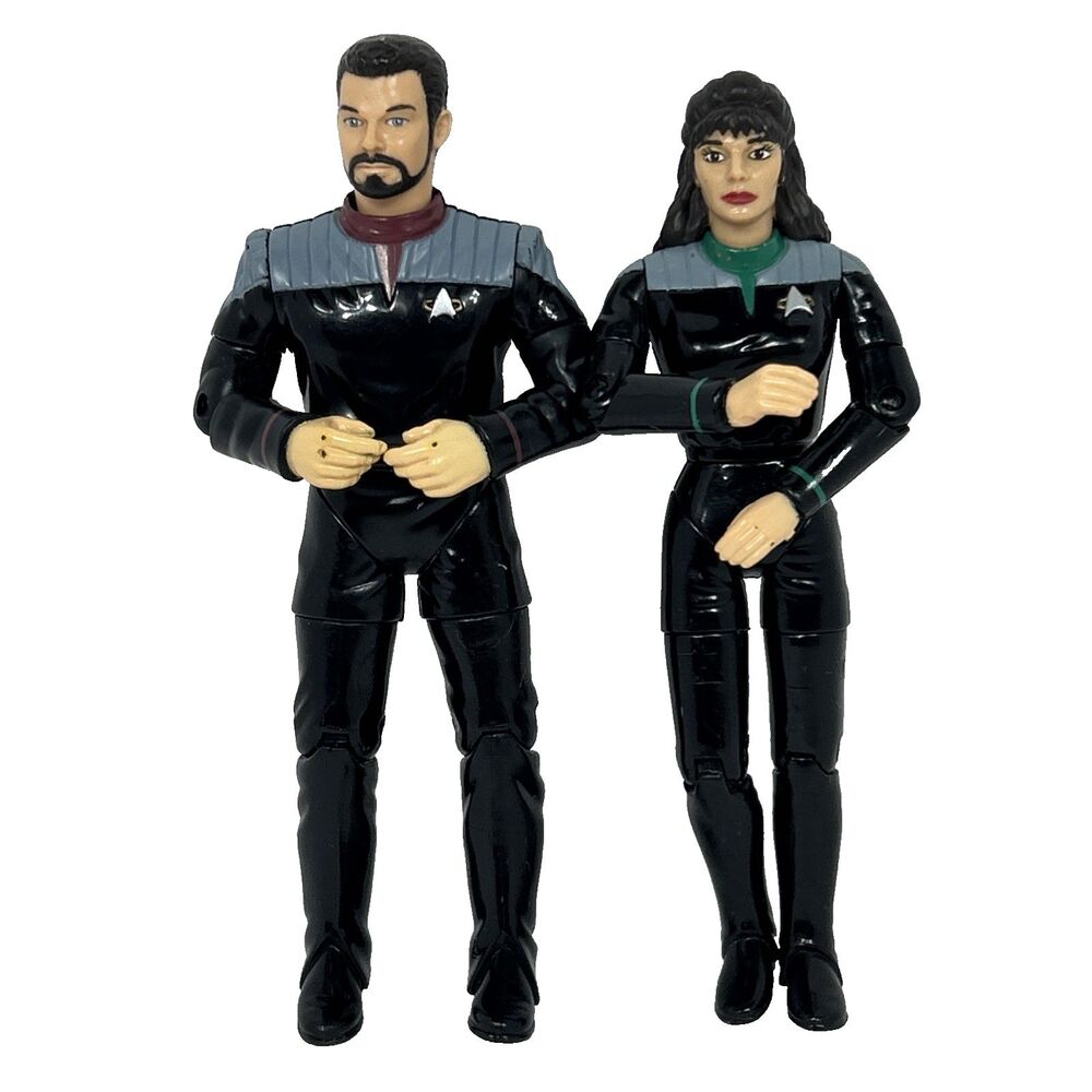 Star Trek First Contact 1996 Playmates Lot Loose 6" Action Figures Riker Deanna